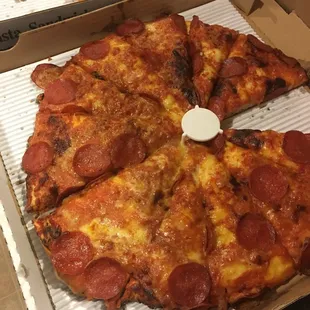 Paid over $40 for pathetic pizzas like this. Where are the toppings? Really disappointing.