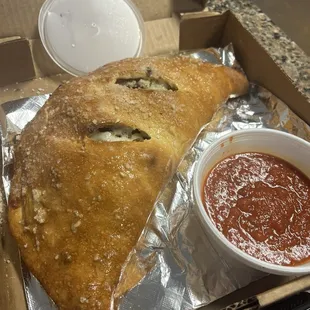 O-ML I think it was a Calzone??? With like Philly- there was this young server and he had this amazing suggestions!