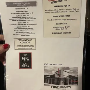menu back