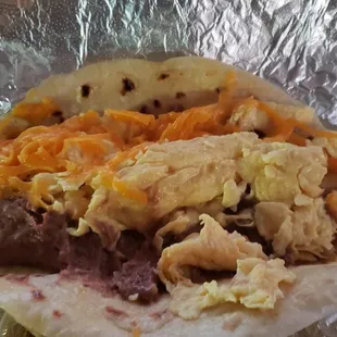 Bean egg cheese taquito