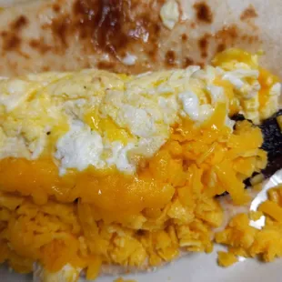 Bacon, egg and cheese (extra) taco.