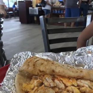 Taco de huevo ranchero.