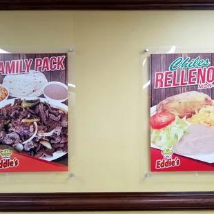 Some of the Menu offerings