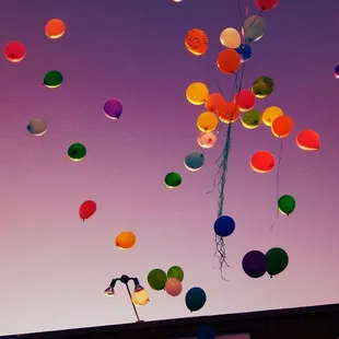 balloons flying in the sky