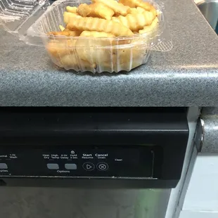 French fries 1/2 empty