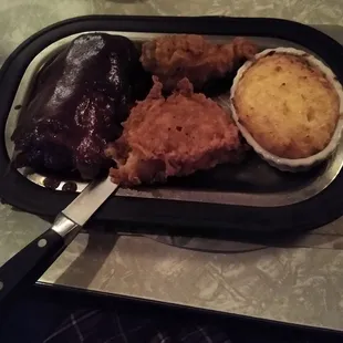 The chicken was cold in the middle and not cooked through