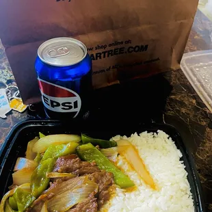 Pepper Steak &amp; Rice Lunch x