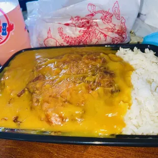 Shrimp Egg Foo Young Extra Gravy  &amp; Egg Roll