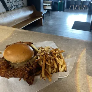 PORK SCHNITZEL sandwich