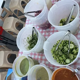 Condiments table