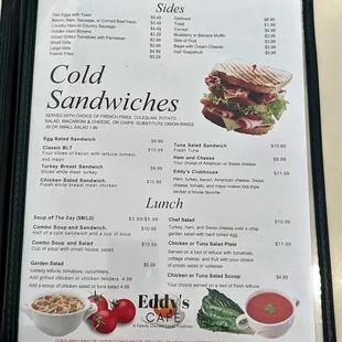 This is the third page of the menu.  Photo taken September 18, 2022.