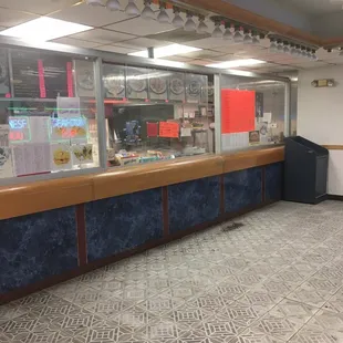 an empty counter