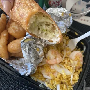 Shrimp egg roll...still looking for me shrimp!