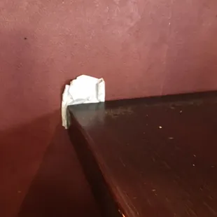 the corner of the counter