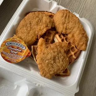 Chicken &amp; waffles (had expected chicken wings - whoops)