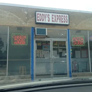Storefront of Eddy's Express.