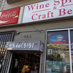 the front of the store
