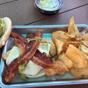 Southwest burger with substituted grilled chicken breast....$14