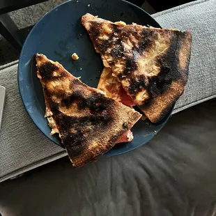 Burnt pizza