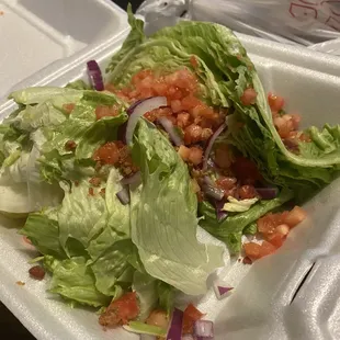 Wedge Salad missing the bacon, blue cheese and balsamic!