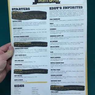 Page 2 of menu.