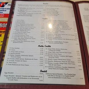Menu detail.