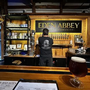 Taproom side.