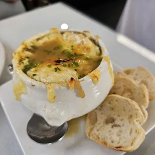 French onion soup, it's delicious!