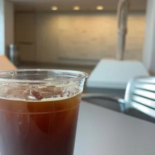 iced americano with vanilla syrup.