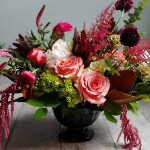 Magenta Romance. A sultry arrangement of coral and magenta.