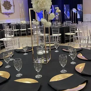 A set up of the event