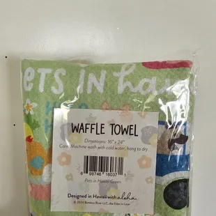 Waffle towel - cute, soft, and absorbant