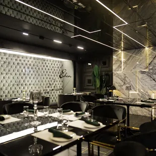 interior, sushi and sashimi