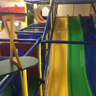 Pretty big toddler and kids indoor play ground. Free for members, non members free until 18mos then $4.