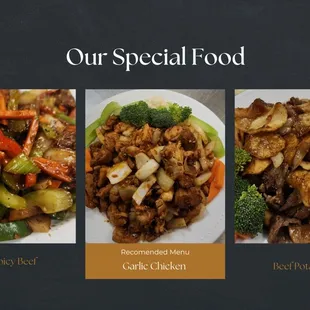 the menus of the restaurant