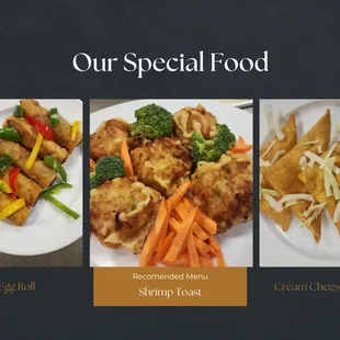 a variety of food items on a plate