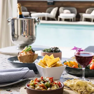 Private poolside cabana