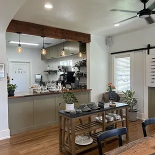 kitchen and dining area