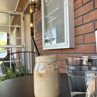 Chai with pumpkin spice and oat milk, delish.