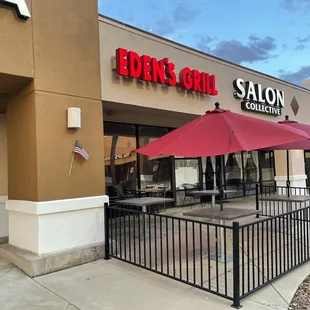 the entrance to eden&apos;s grill