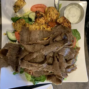 Chicken and Gyro salad