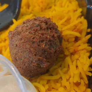 Burnt falafel