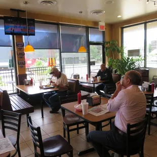 Partial view of dining space.