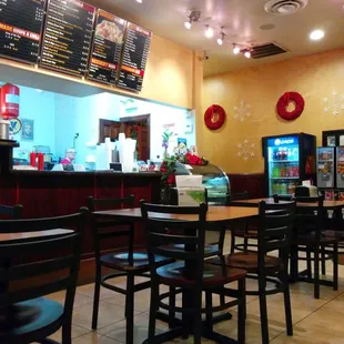 he interior of a restaurant