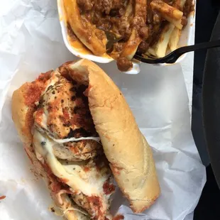  sandwich and french fries