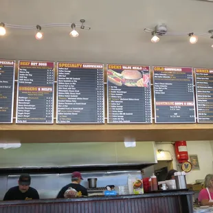 Counter and menu board
