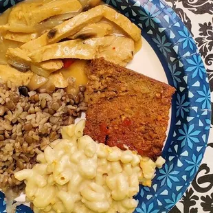 Plate of food from the Sunday buffet