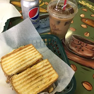 Edenton Bay Panini &amp; iced coffee.
