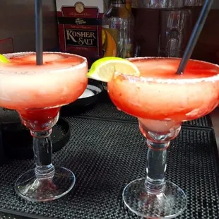 Lime Strawberry margaritas