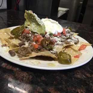 Carne Asada  super nachos